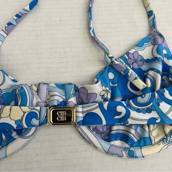 Cin Cin Women’s Shrine Retro Hippie Printed Bikini Top Size Large - Picture 6 of 7